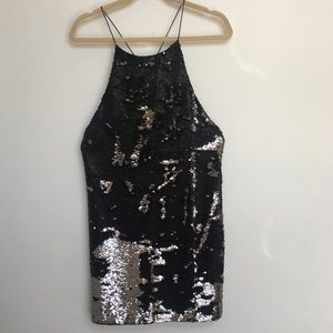 Urban Outfitters sequins mini dress with open back